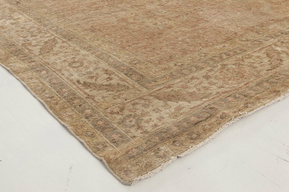 Antique Turkish Hereke Botanic Handmade Wool Rug BB0227