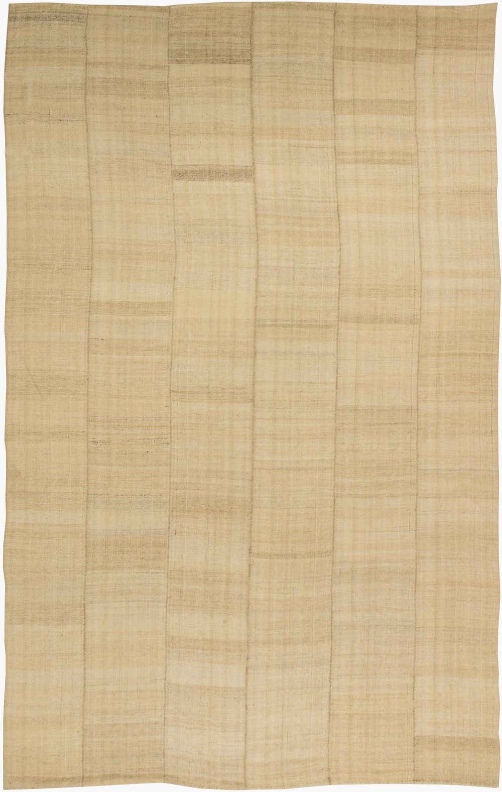 Mid-20th Century Persian Mazandaran Sandy Beige Hand Knotted Wool Kilim Rug BB6422