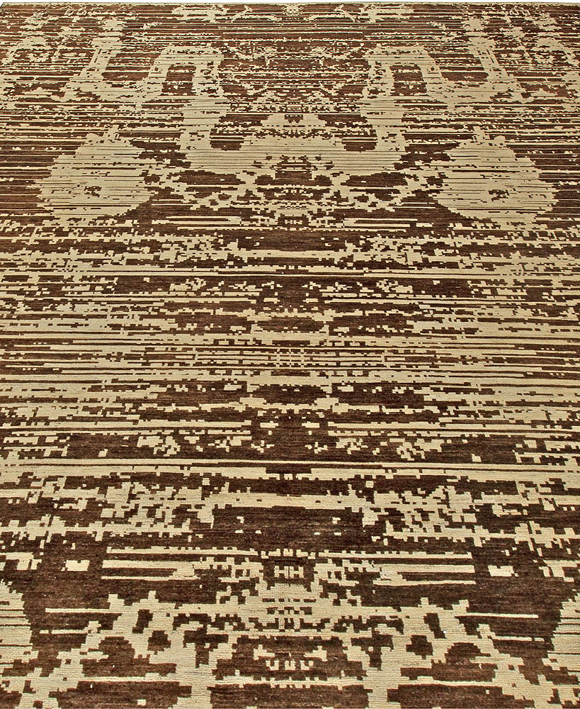 Doris Leslie Blau Collection Anatolia Traditiona Brown and Beige Wool Rug N11141