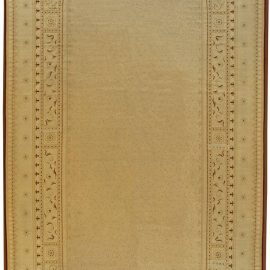 Antique Aubusson French Floral Allover Light Beige Hand-Knotted Wool Rug – Circa 1880 BB6022