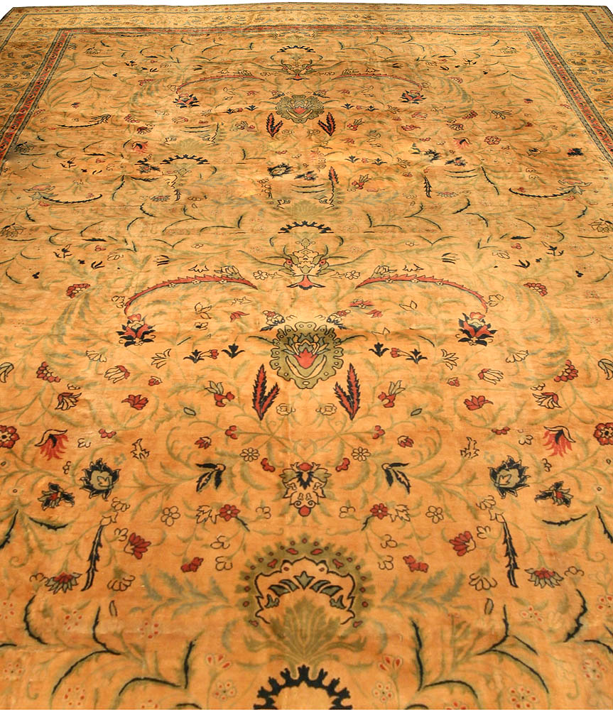Oversized Antique Indian Handmade Wool Carpet BB2855