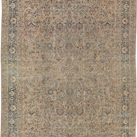 Antique Persian Kirman Botanic Handmade Wool Rug BB2942
