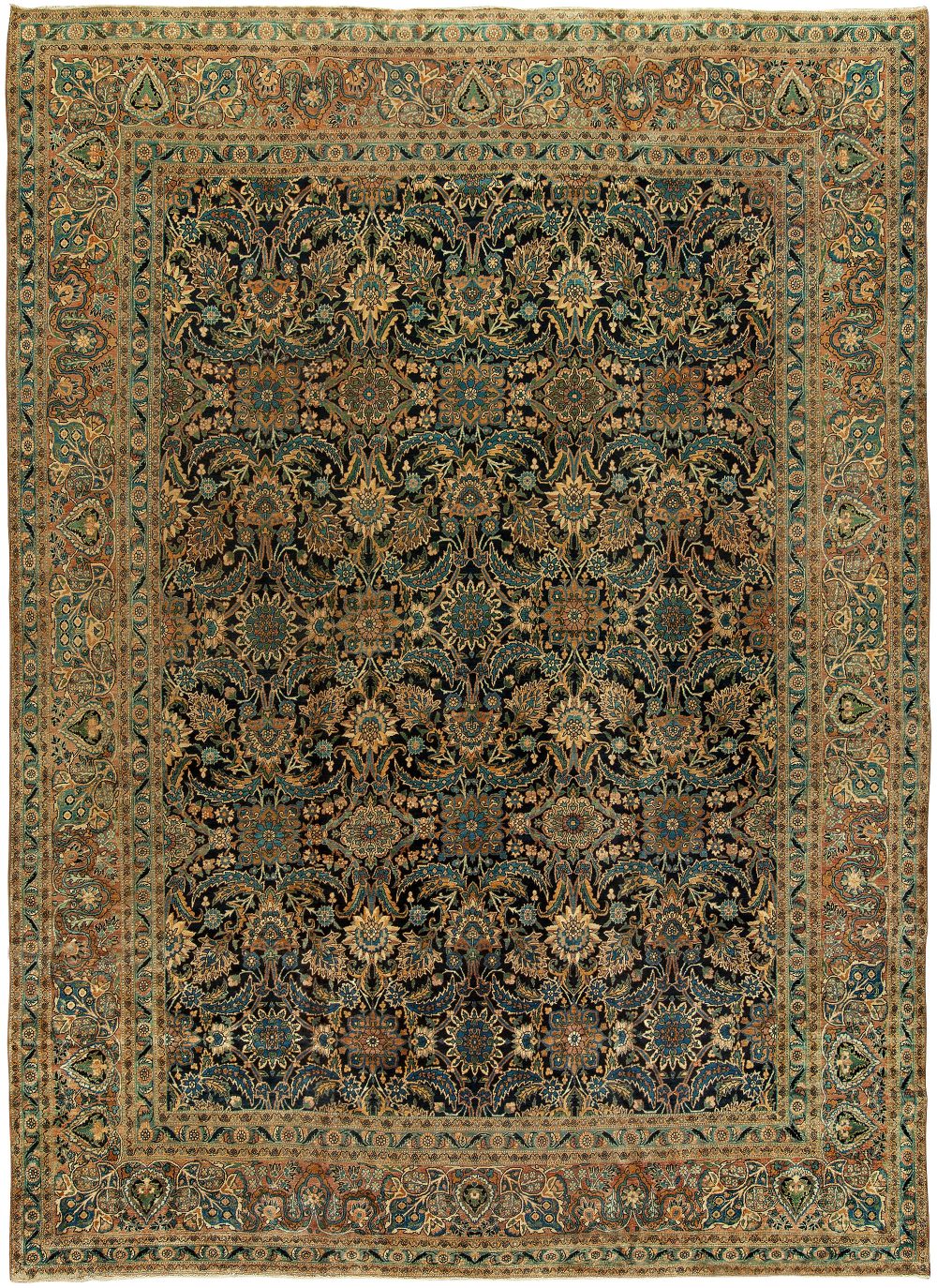 Antique Persian Kirman Handmade Wool Carpet BB1835