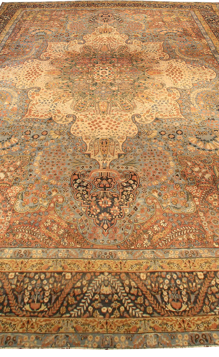 Fine Antique Persian Kirman Handmade Wool Rug BB4419