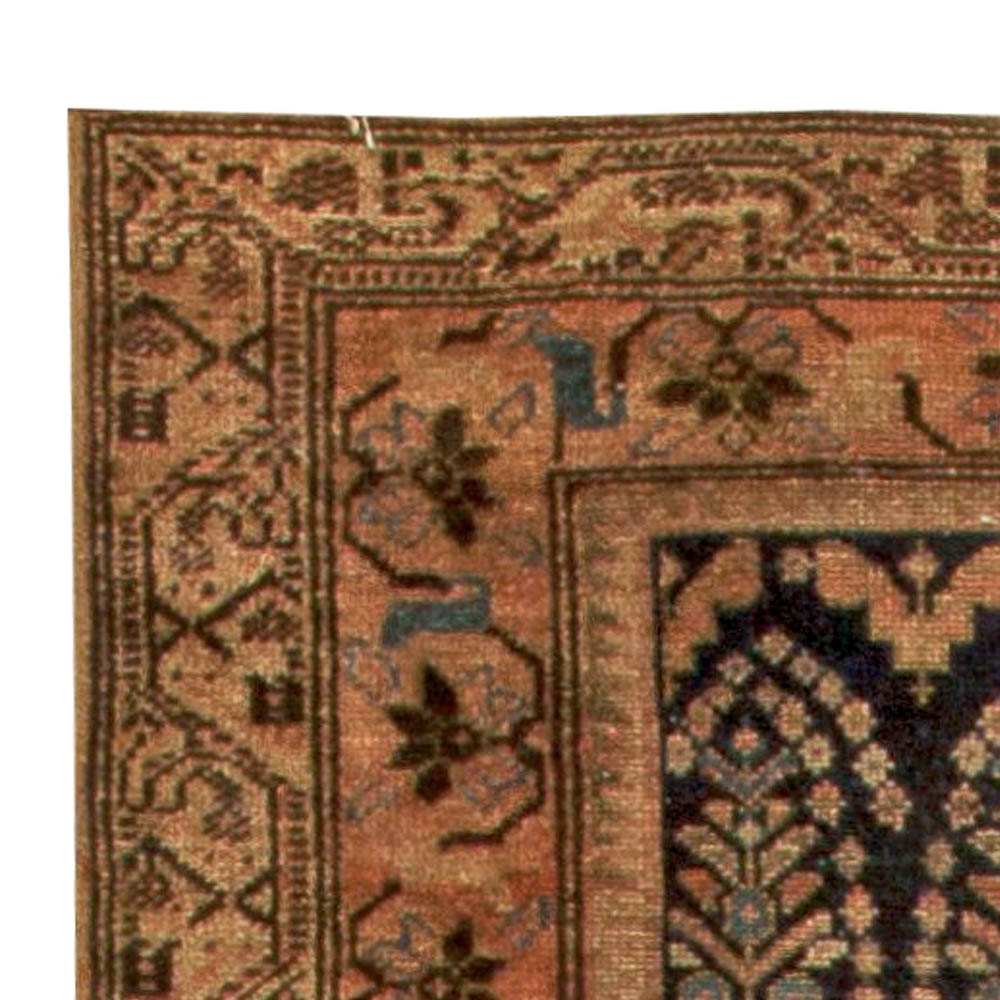 Antique Persian Malayer Orange Handwoven Wool Rug BB6027