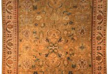 Antique Persian Sultanabad Beige Handwoven Wool Rug BB4057