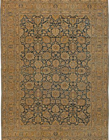 Antique Tabriz Persian Floral Allover Light Beige Hand-Knotted Wool Rug – Circa 1900 BB3325