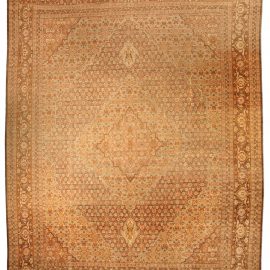 Fine Antique Persian Tabriz Botanic Handmade Wool Rug BB4105