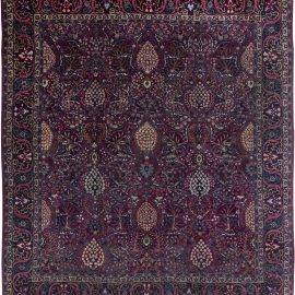 Antique Persian Tabriz Park Silk Carpet. BB6375
