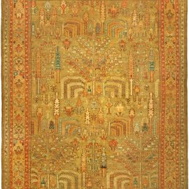 Large Antique Turkish Oushak Rug BB4820