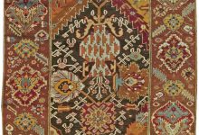 Antique Turkish Oushak <mark class='searchwp-highlight'>Floral</mark> Yellow, Red, Blue and Green Handwoven Wool Rug BB6023