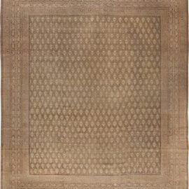 Fine Antique Indian Amritsar Brown Handmade Wool Rug BB4298