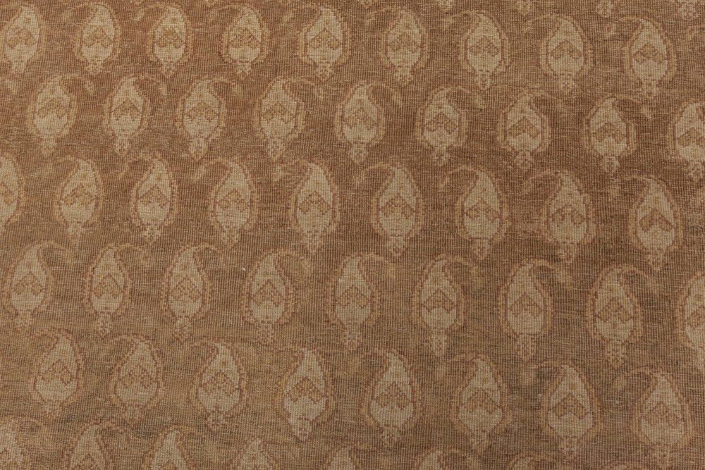 Fine Antique Indian Amritsar Brown Handmade Wool Rug BB4298