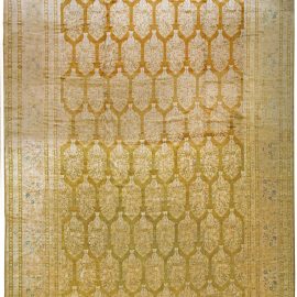 Antique Indian Botanic Handmade Wool Rug BB2939