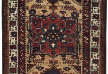 Antique Persian Hamadan Long & Narrow Geometric <mark class='searchwp-highlight'>Floral</mark> Handmade Wool Runner BB3287