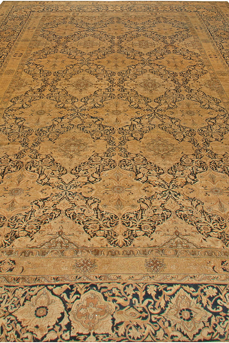 One-of-a-kind Oversized Antique Persian Kirman Handmade Wool Rug BB6026