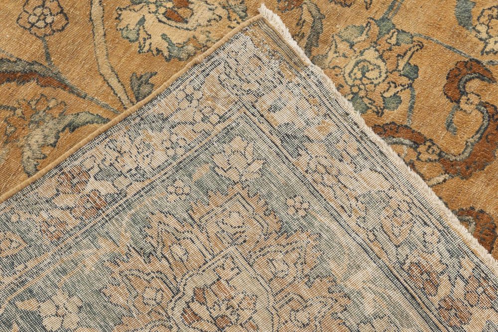 Antique Persian Kirman Botanic Handmade Wool Rug BB2841