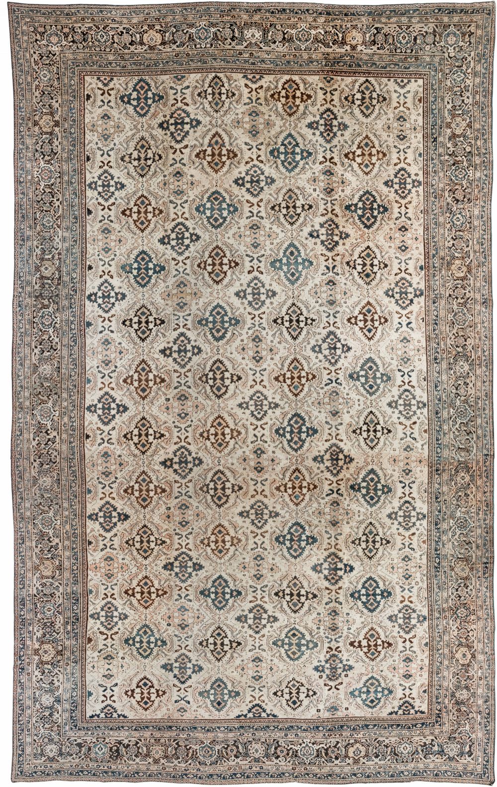 Authentic 19th Century Persian Sultanabad Handmade Wool Carpet BB3705