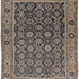 Antique Sultanabad Persian Allover Floral Warm Tan Hand-Knotted Wool Rug – Circa 1900 BB1196