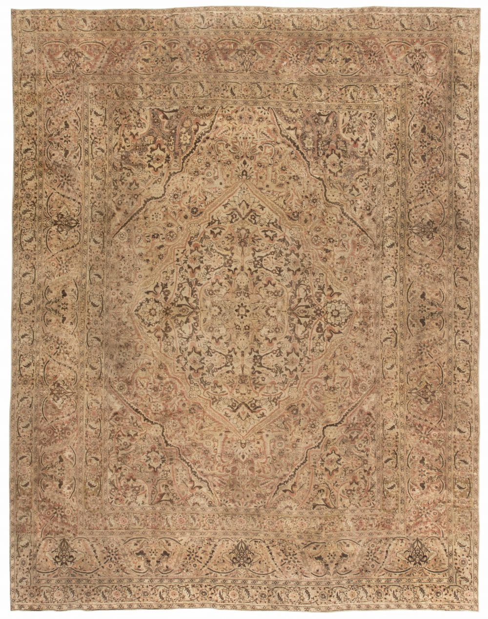 Authentic Persian Tabriz Handmade Wool Carpet BB2556