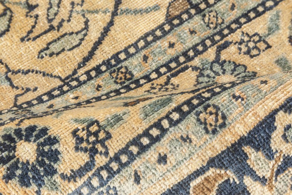Antique Persian Tabriz Floral Handmade Wool Rug BB3325