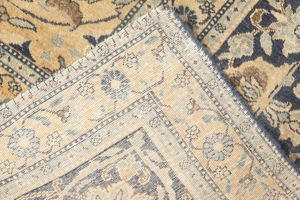Antique Persian Tabriz Floral Handmade Wool Rug BB3325