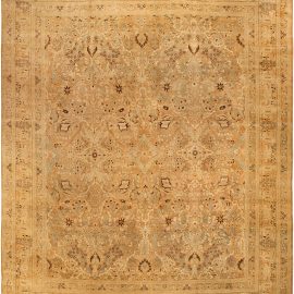 Camel Vintage Persian Tabriz Carpet BB4477