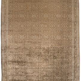 Antique Persian Tabriz Botanic Brown Carpet BB3579
