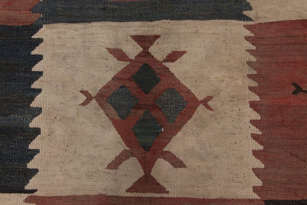 Antique Etno Turkish Kilim Rug in Warm Earthy Colors BB6520