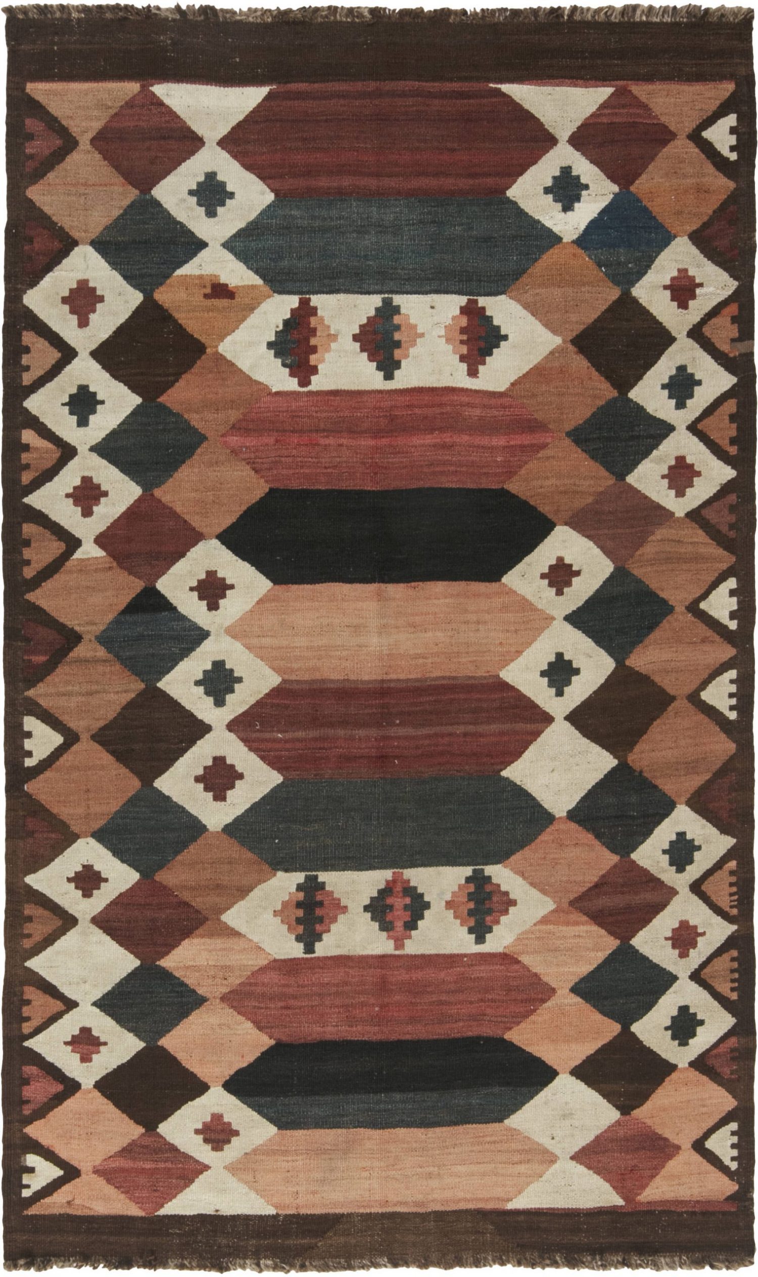 Mid-20th Century Kilim Etno Labijar Handmade Wool Rug BB6519