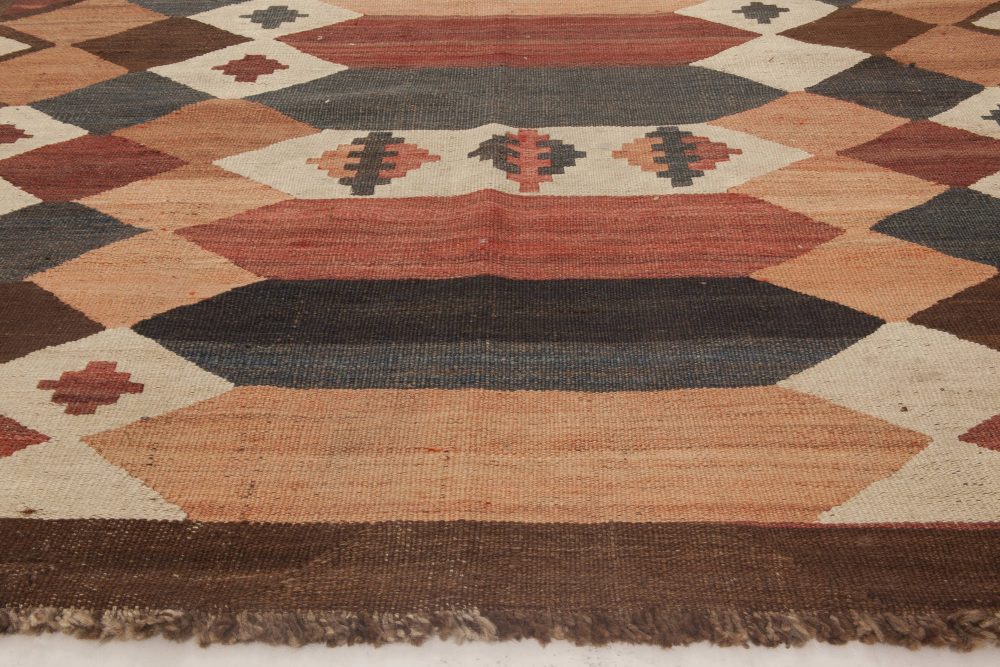 Mid-20th Century Kilim Etno Labijar Handmade Wool Rug BB6519