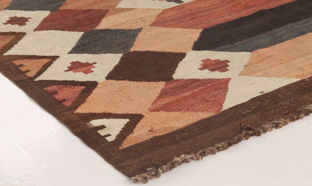 Mid-20th Century Kilim Etno Labijar Handmade Wool Rug BB6519