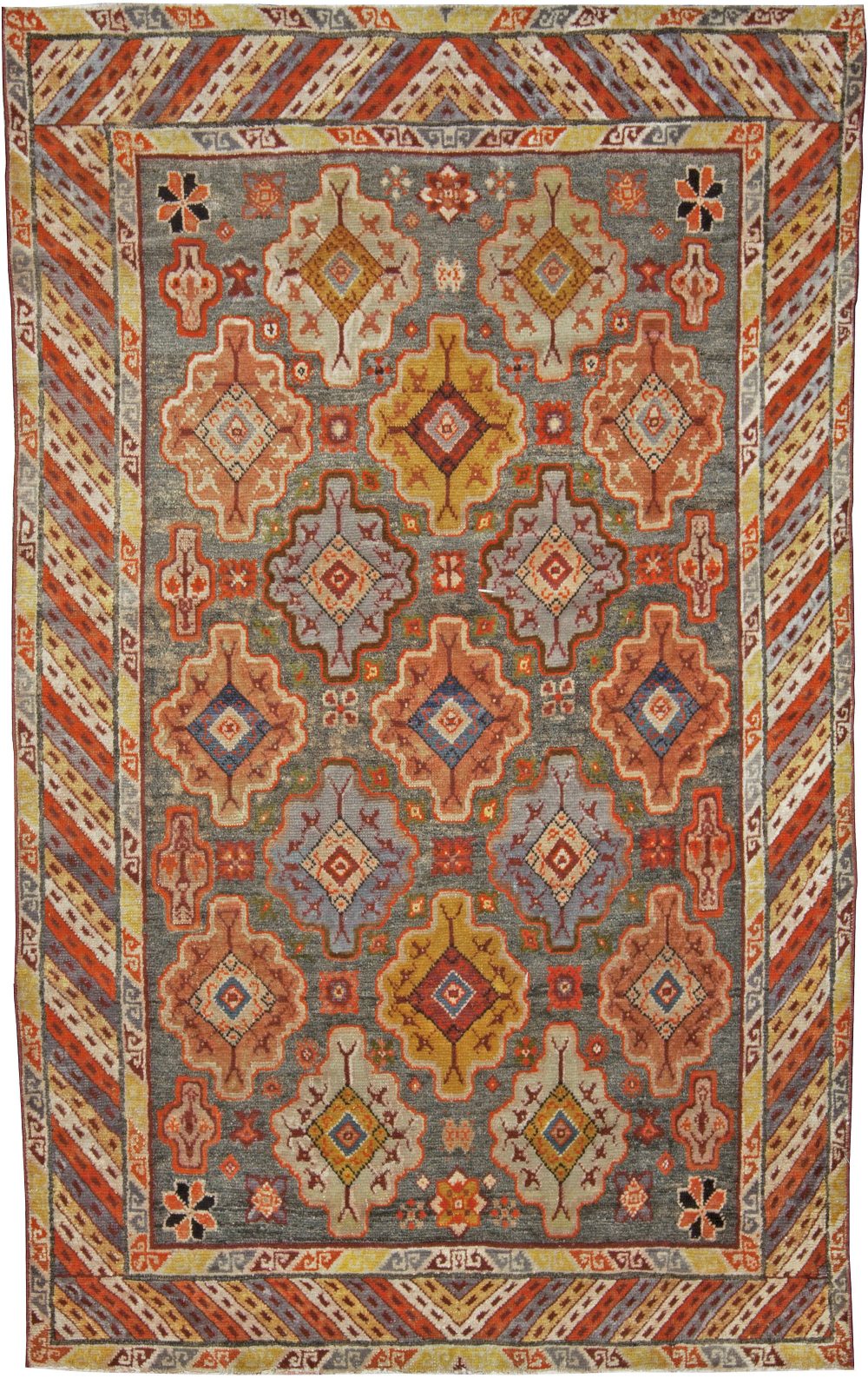 Vintage Moroccan Colorful Geometric Wool Rug BB4880