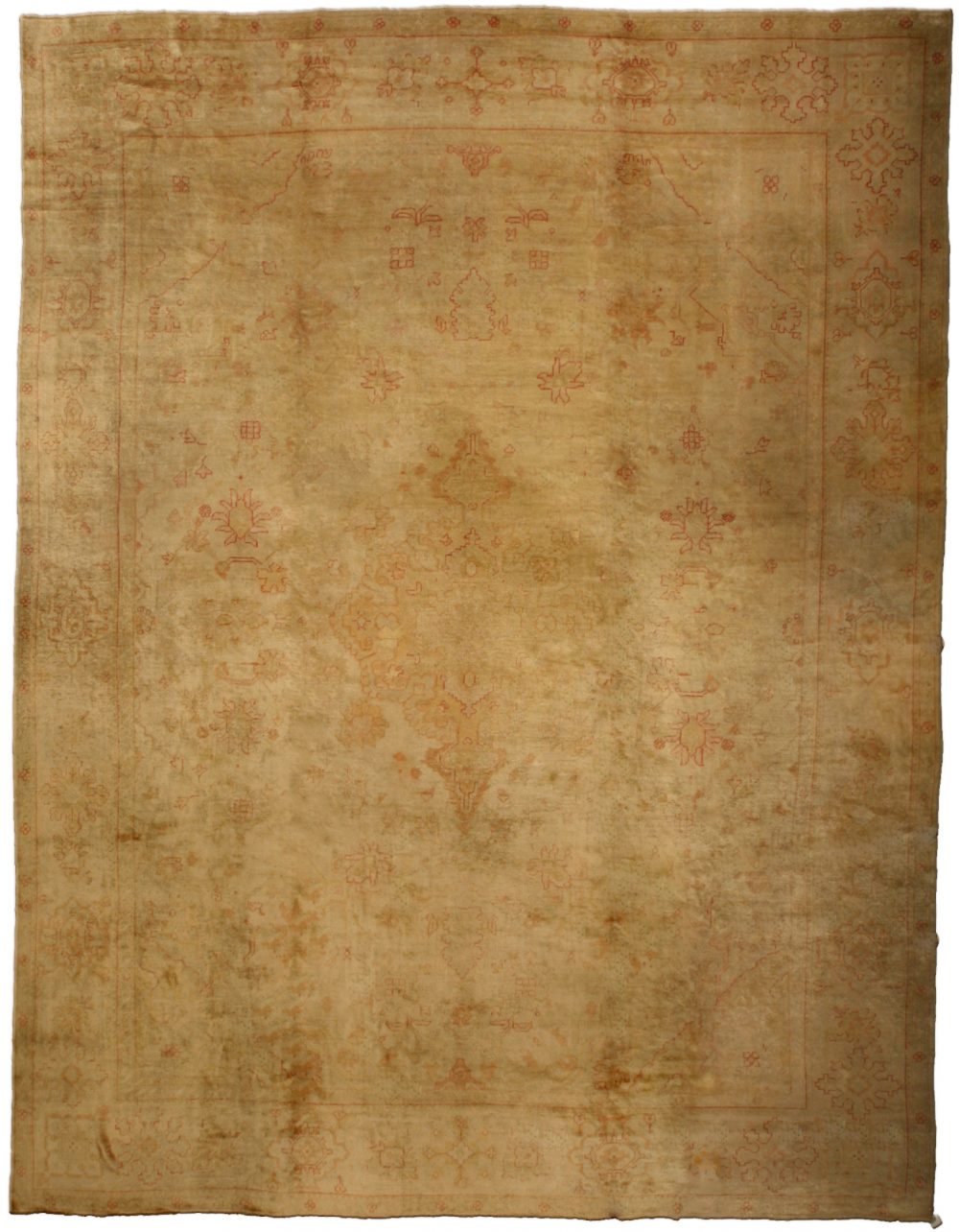 Antique Turkish Oushak Carpet BB1197