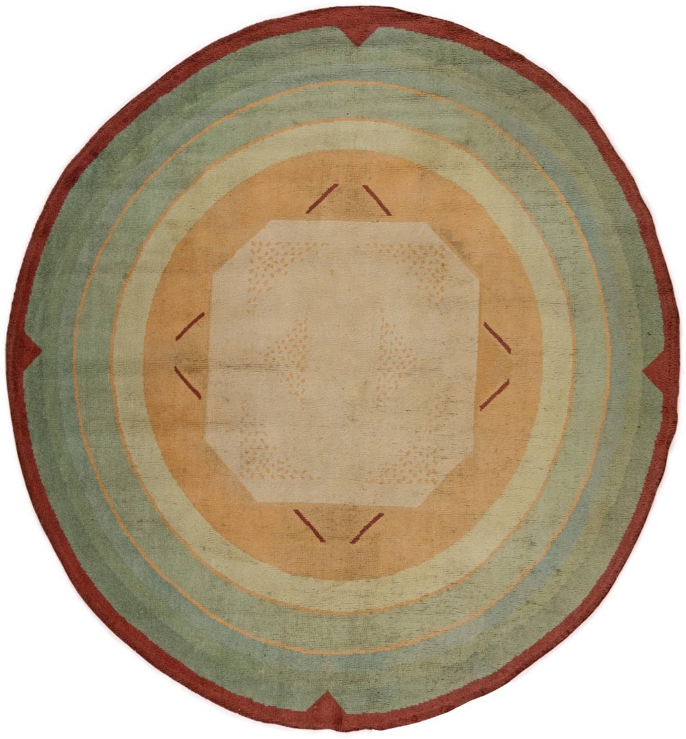 Vintage Art Deco Circle Rug BB6272