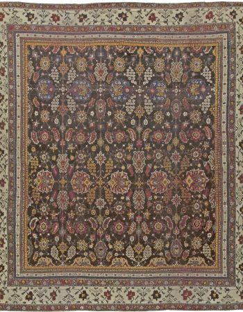 Antique Tabriz Persian Floral Allover Navy Blue Hand-Knotted Wool Carpet – Circa 1900 BB8776 Antique Tabriz Persian Floral Allover Navy Blue Hand-Knotted Wool Carpet – Circa 1900 BB8776