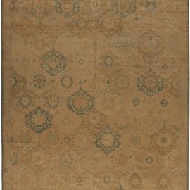 Authentic Indian Botanic Handmade Wool Rug BB5540