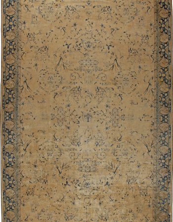 Antique Tabriz Persian Floral Allover Navy Blue Hand-Knotted Wool Carpet – Circa 1900 BB8776 Antique Tabriz Persian Floral Allover Navy Blue Hand-Knotted Wool Carpet – Circa 1900 BB8776