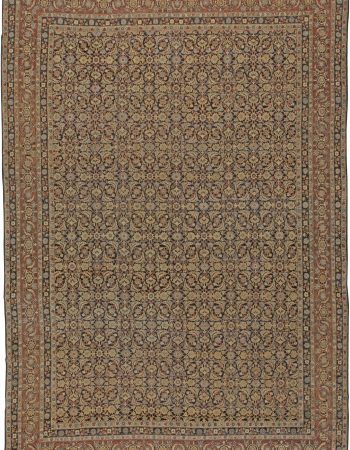 Antique Tabriz Persian Floral Allover Navy Blue Hand-Knotted Wool Carpet – Circa 1900 BB8776 Antique Tabriz Persian Floral Allover Navy Blue Hand-Knotted Wool Carpet – Circa 1900 BB8776