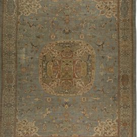 Oversized 19th Century Persian Sultanabad Handmade Wool Rug BB5918