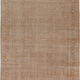 Antique Tabriz Persian Allover Brown Hand-Knotted Wool Rug – Circa 1920 BB6185