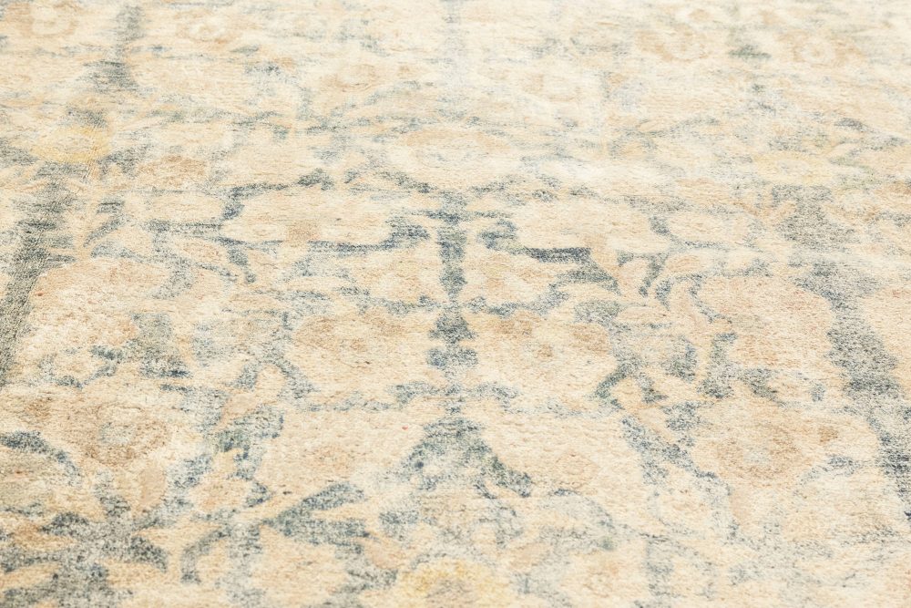 Antique Persian Tabriz Botanic Handmade Wool Rug BB5750