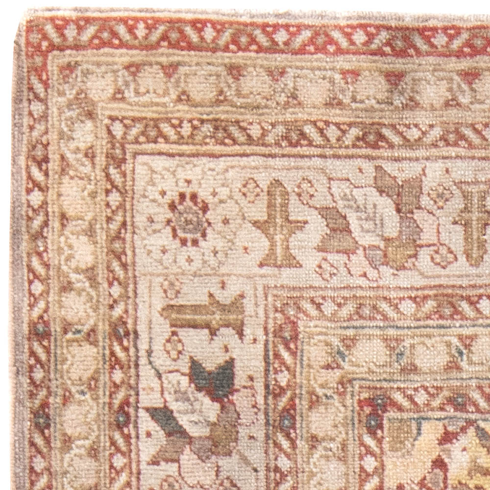 Early 20th Century Persian Tabriz Yellow, Red, Blue and White Handwoven Wool Rug BB6177