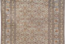 Antique Persian Tabriz Brown, Pink and Gray Handwoven Wool Rug BB6178
