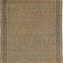 Antique Persian Tabriz Beige Handmade Wool Carpet BB5567