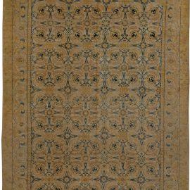 Tabriz Persian Antique Allover Slate Gray Hand-Knotted Wool Rug – Circa 1920 BB5754