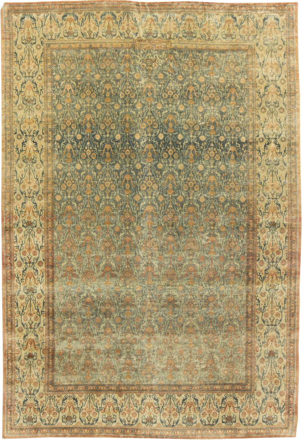 Antique Persian Tabriz Rug . BB6433