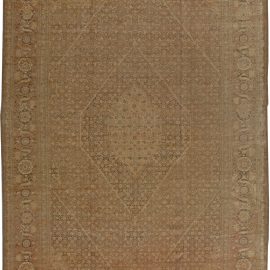Antique Tabriz Persian Medallion Cream Beige Hand-Knotted Wool Carpet – Circa 1920 BB5545