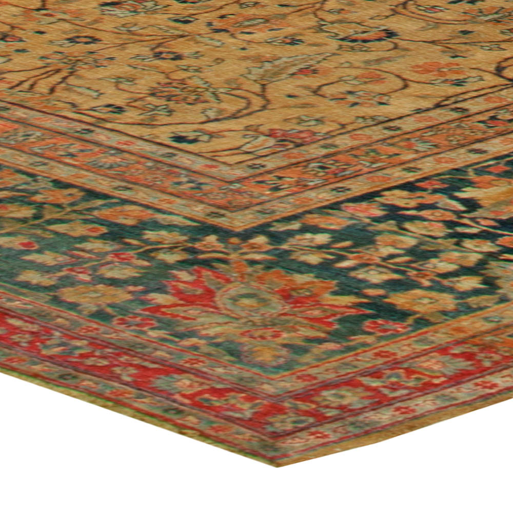 Authentic Persian Tabriz Botanic Handmade Wool Rug BB6106