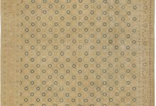 Vintage Persian Tabriz Beige Handwoven Wool Rug BB5452